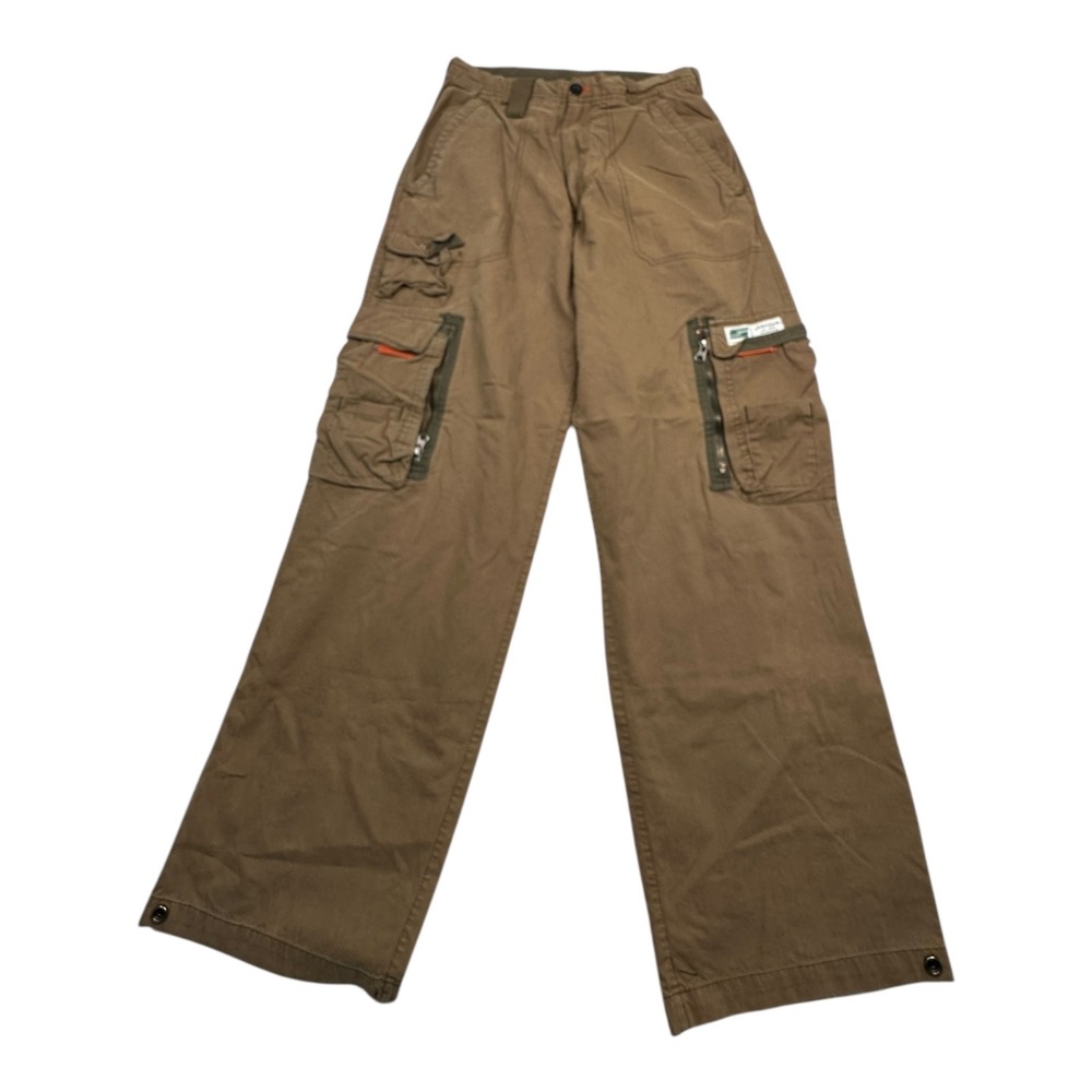 Sideout Vintage Cargo Pants Khaki Brown Multi Pocket Distressed‎ Mens Size 30x30